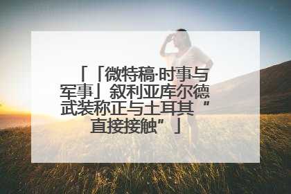 「微特稿·时事与军事」叙利亚库尔德武装称正与土耳其“直接接触”