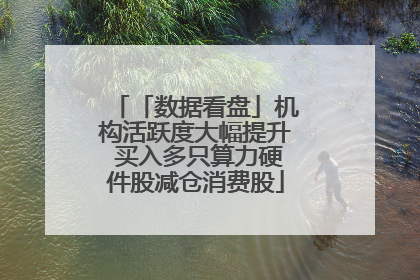 「数据看盘」机构活跃度大幅提升 买入多只算力硬件股减仓消费股