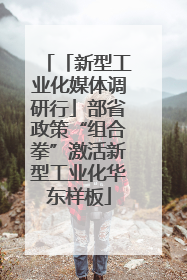 「新型工业化媒体调研行」部省政策“组合拳”激活新型工业化华东样板