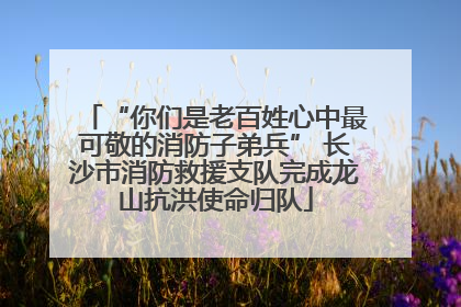 “你们是老百姓心中最可敬的消防子弟兵” 长沙市消防救援支队完成龙山抗洪使命归队
