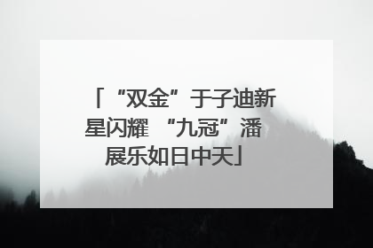 “双金”于子迪新星闪耀 “九冠”潘展乐如日中天