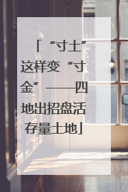 “寸土”这样变“寸金”——四地出招盘活存量土地