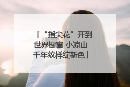 “指尖花”开到世界橱窗 小凉山千年纹样绽新色