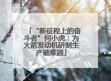“新征程上的奋斗者”何小虎：为火箭发动机研制生产破难题