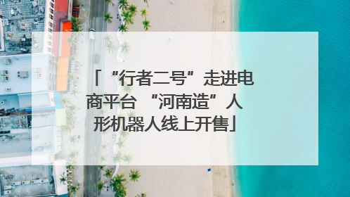“行者二号”走进电商平台 “河南造”人形机器人线上开售