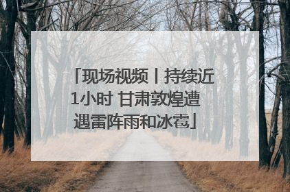 现场视频丨持续近1小时 甘肃敦煌遭遇雷阵雨和冰雹