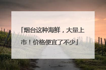 烟台这种海鲜，大量上市！价格便宜了不少