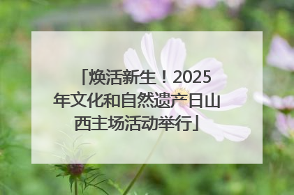 焕活新生！2025年文化和自然遗产日山西主场活动举行