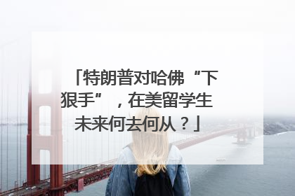 特朗普对哈佛“下狠手”，在美留学生未来何去何从？