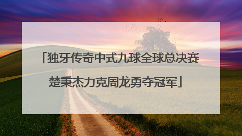 独牙传奇中式九球全球总决赛 楚秉杰力克周龙勇夺冠军