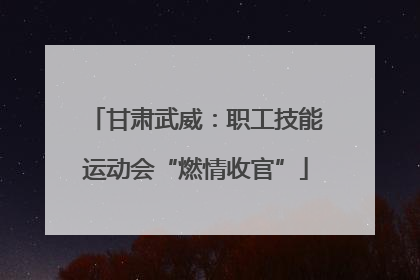 甘肃武威：职工技能运动会“燃情收官”