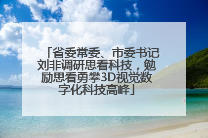 省委常委、市委书记刘非调研思看科技，勉励思看勇攀3D视觉数字化科技高峰