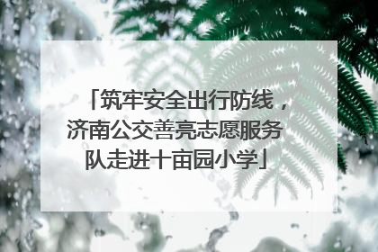 筑牢安全出行防线，济南公交善亮志愿服务队走进十亩园小学