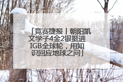 竞赛捷报丨朝阳凯文学子4金2银挺进IGB全球轮，用知识回应地球之问