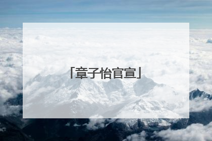 章子怡官宣