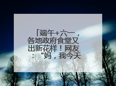 端午+六一，各地政府食堂又出新花样！网友：“妈，我今天不回家吃了”