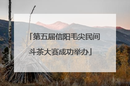 第五届信阳毛尖民间斗茶大赛成功举办