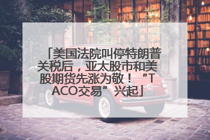 美国法院叫停特朗普关税后，亚太股市和美股期货先涨为敬！“TACO交易”兴起