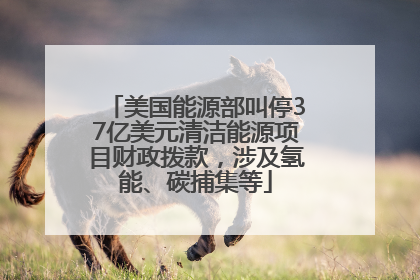 美国能源部叫停37亿美元清洁能源项目财政拨款，涉及氢能、碳捕集等