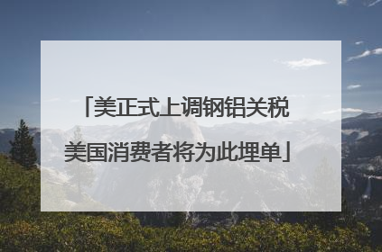 美正式上调钢铝关税 美国消费者将为此埋单