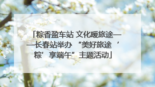 粽香盈车站 文化暖旅途——长春站举办 “美好旅途‘粽’享端午”主题活动