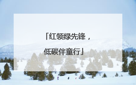 红领绿先锋，低碳伴童行