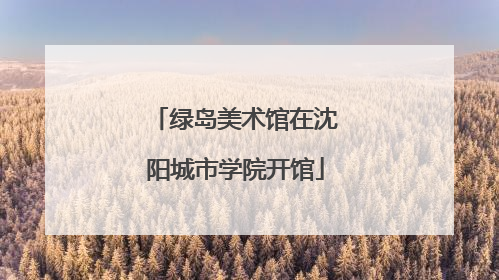 绿岛美术馆在沈阳城市学院开馆