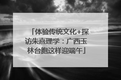 体验传统文化+探访朱熹理学：广西玉林台胞这样迎端午
