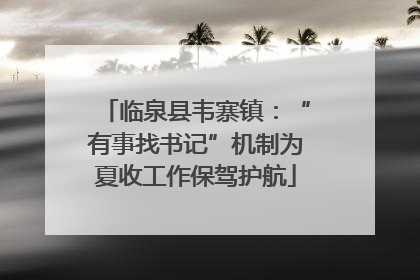临泉县韦寨镇：“有事找书记”机制为夏收工作保驾护航