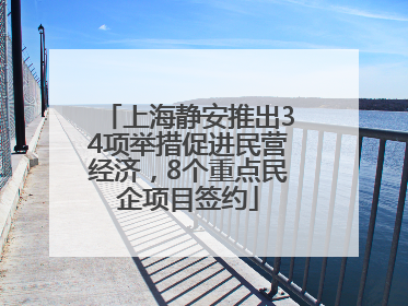 上海静安推出34项举措促进民营经济，8个重点民企项目签约