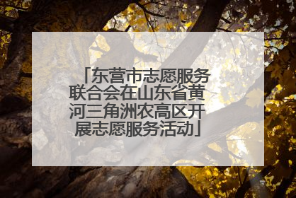 东营市志愿服务联合会在山东省黄河三角洲农高区开展志愿服务活动