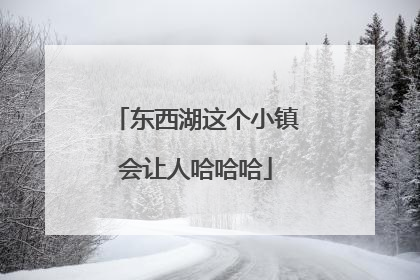 东西湖这个小镇会让人哈哈哈