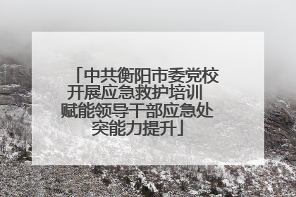 中共衡阳市委党校开展应急救护培训 赋能领导干部应急处突能力提升