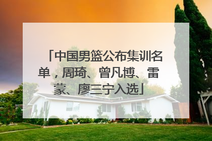 中国男篮公布集训名单，周琦、曾凡博、雷蒙、廖三宁入选