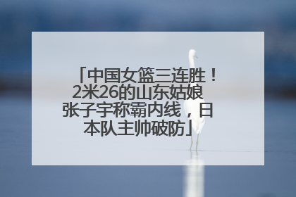 中国女篮三连胜！2米26的山东姑娘张子宇称霸内线，日本队主帅破防