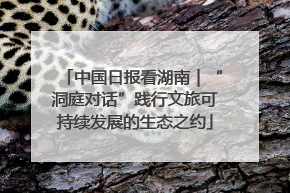中国日报看湖南｜“洞庭对话”践行文旅可持续发展的生态之约