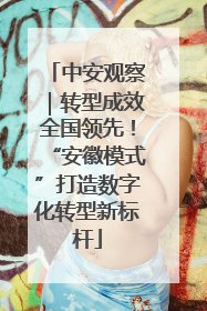 中安观察｜转型成效全国领先！“安徽模式”打造数字化转型新标杆