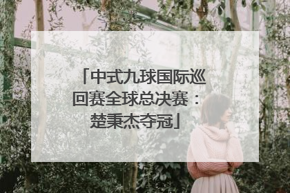 中式九球国际巡回赛全球总决赛：楚秉杰夺冠