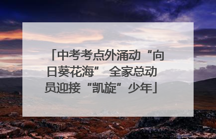 中考考点外涌动“向日葵花海” 全家总动员迎接“凯旋”少年
