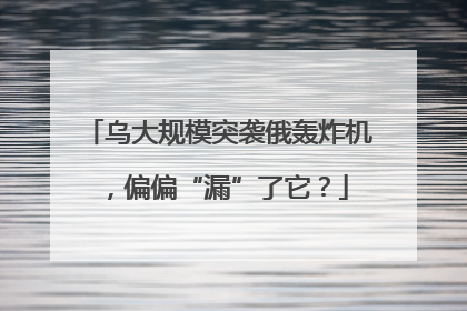 乌大规模突袭俄轰炸机，偏偏“漏”了它？