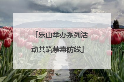 乐山举办系列活动共筑禁毒防线