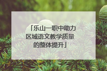 乐山一职中助力区域语文教学质量的整体提升