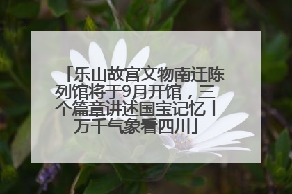 乐山故宫文物南迁陈列馆将于9月开馆，三个篇章讲述国宝记忆丨万千气象看四川