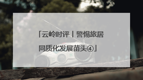 云岭时评丨警惕旅居同质化发展苗头④