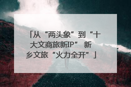 从“两头象”到“十大文商旅新IP” 新乡文旅“火力全开”