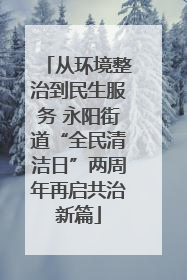 从环境整治到民生服务 永阳街道“全民清洁日”两周年再启共治新篇
