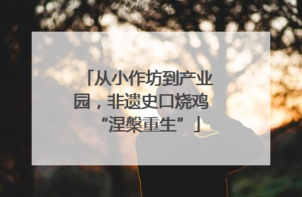 从小作坊到产业园，非遗史口烧鸡“涅槃重生”