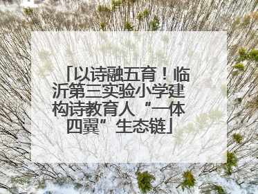 以诗融五育！临沂第三实验小学建构诗教育人“一体四翼”生态链