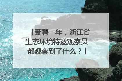 受聘一年，浙江省生态环境特邀观察员都观察到了什么？