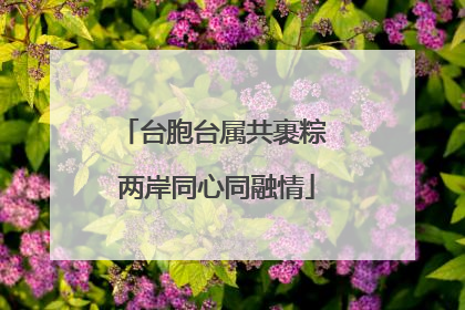 台胞台属共裹粽 两岸同心同融情